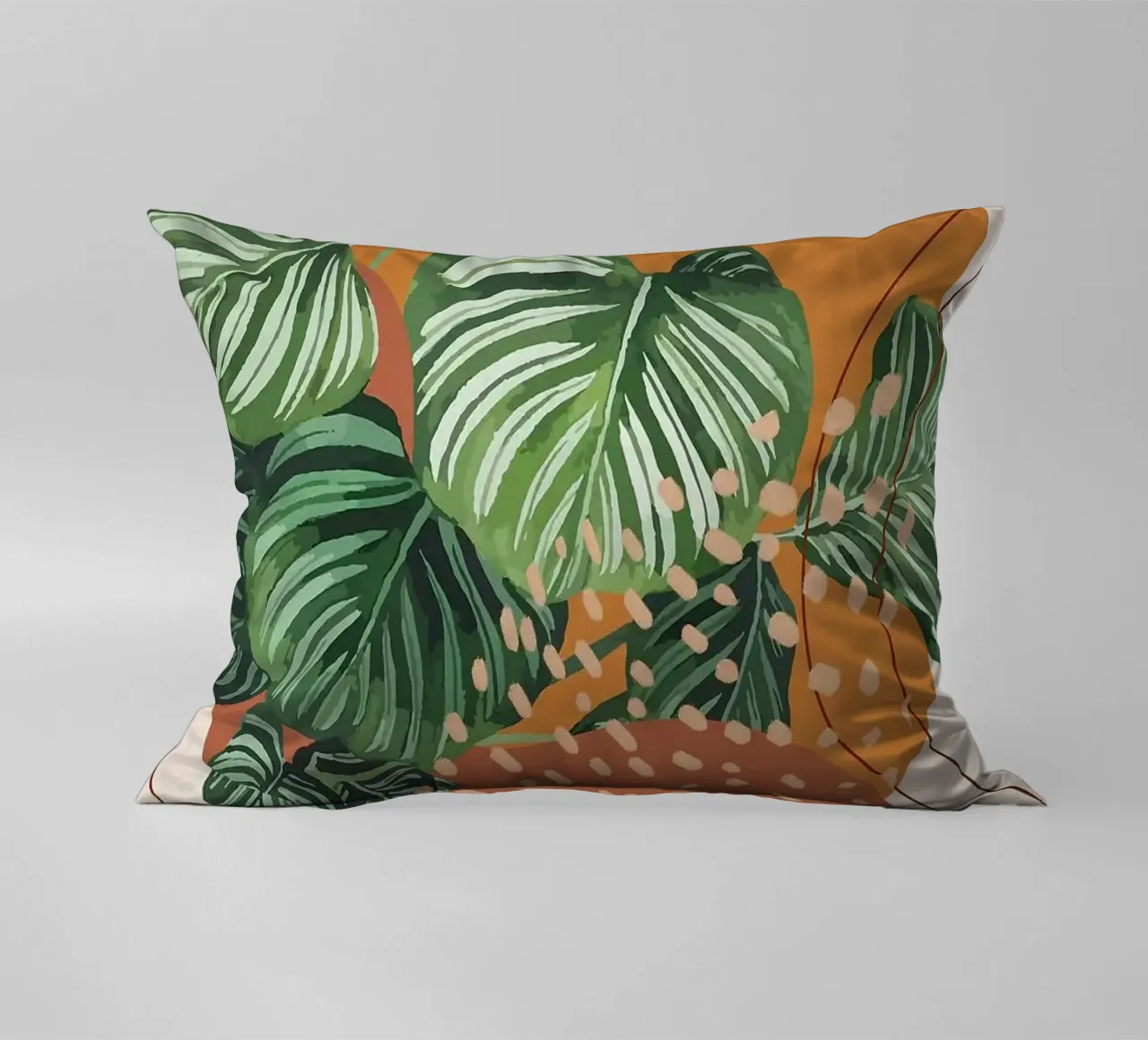 Foglie astratte di Monstera cuscino da Abstract Botanical Art
