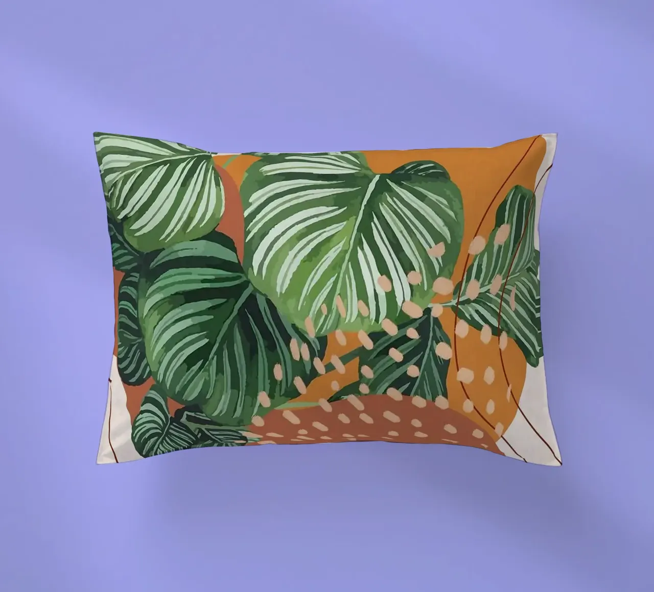 Foglie astratte di Monstera cuscino da Abstract Botanical Art