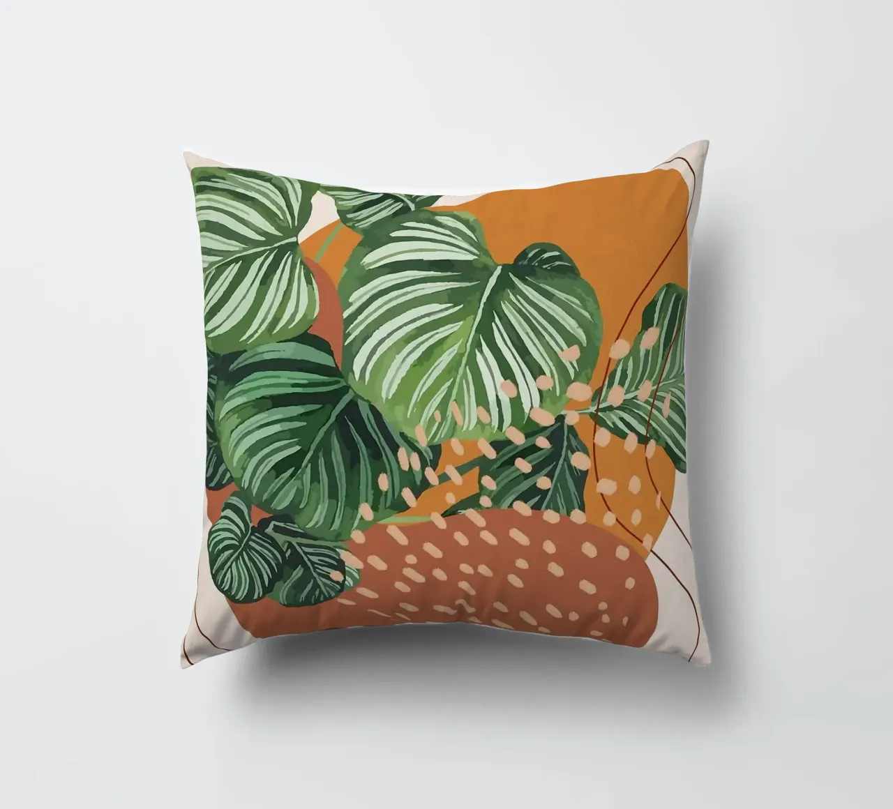 Foglie astratte di Monstera cuscino da Abstract Botanical Art