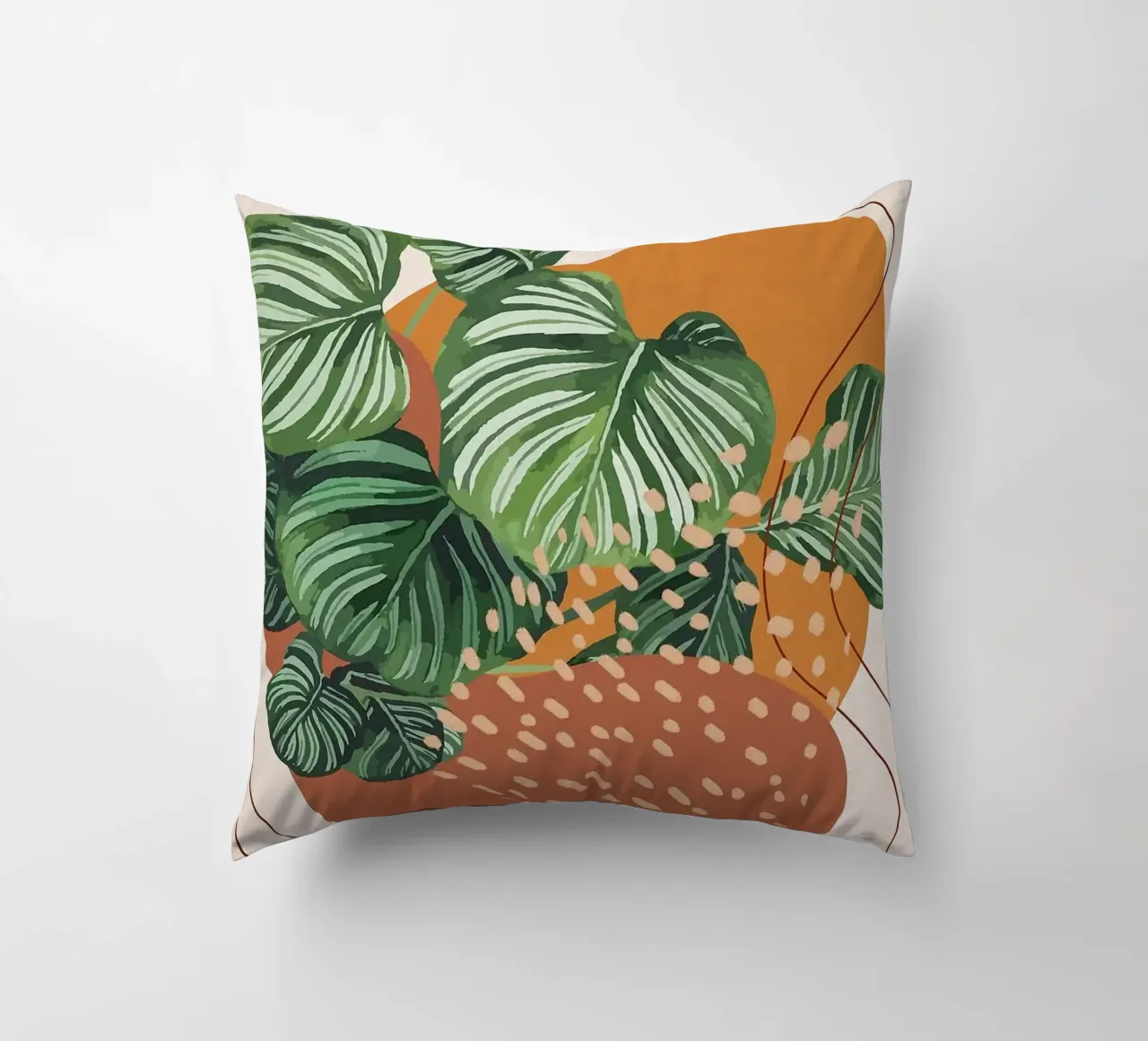 Foglie astratte di Monstera cuscino da Abstract Botanical Art