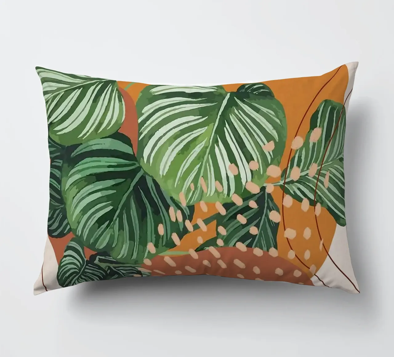 Foglie astratte di Monstera cuscino da Abstract Botanical Art