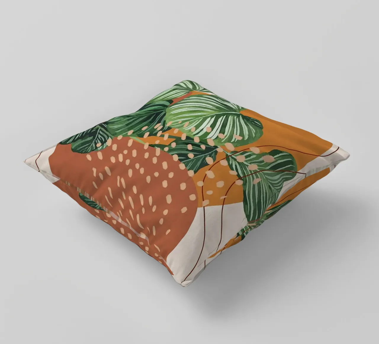 Foglie astratte di Monstera cuscino da Abstract Botanical Art