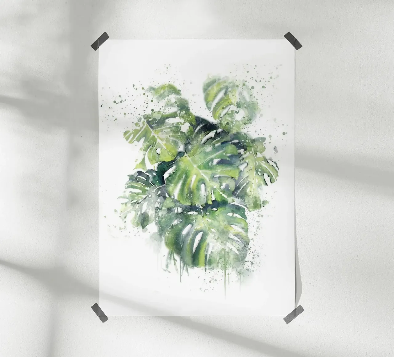 Foglie astratte di Monstera poster da Abstract Botanical Art