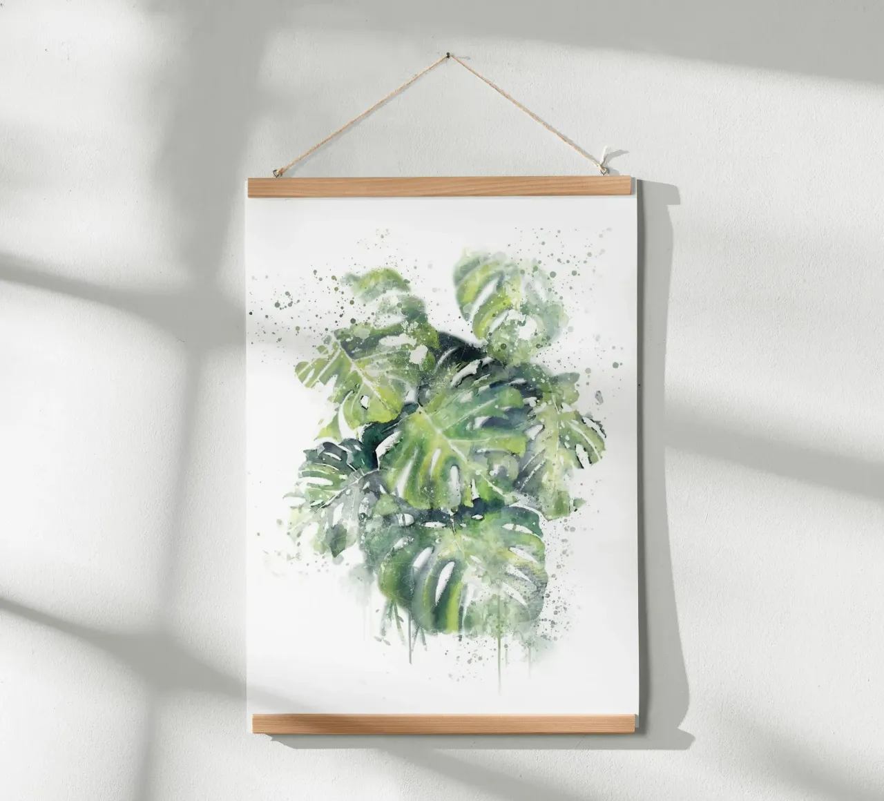 Foglie astratte di Monstera poster da Abstract Botanical Art