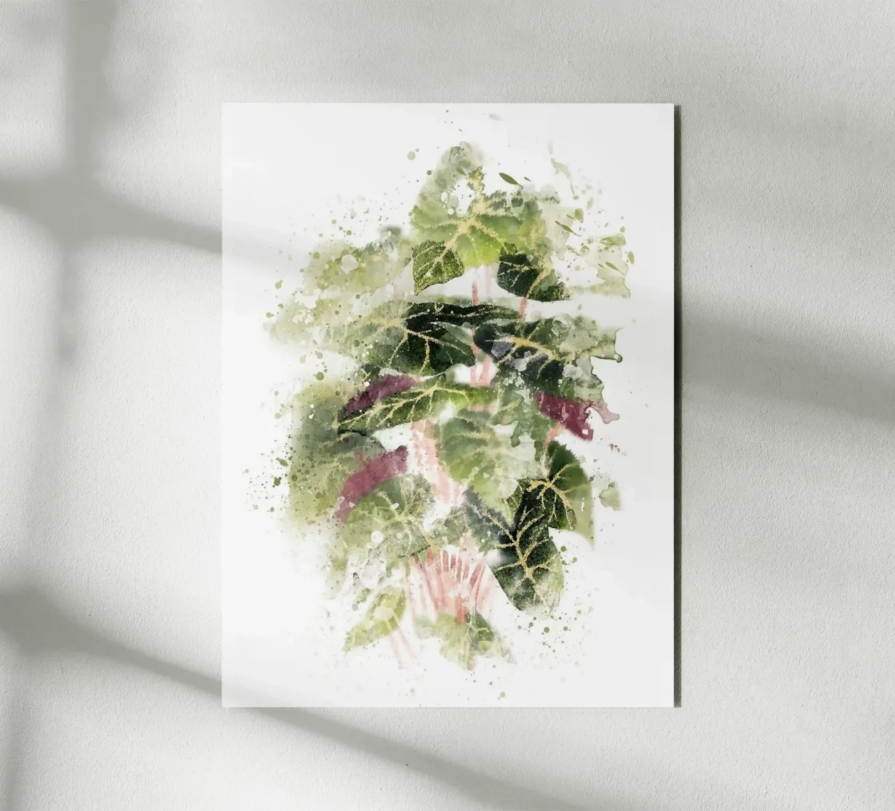 Pianta di filodendro alluminio dibond da Abstract Botanical Art