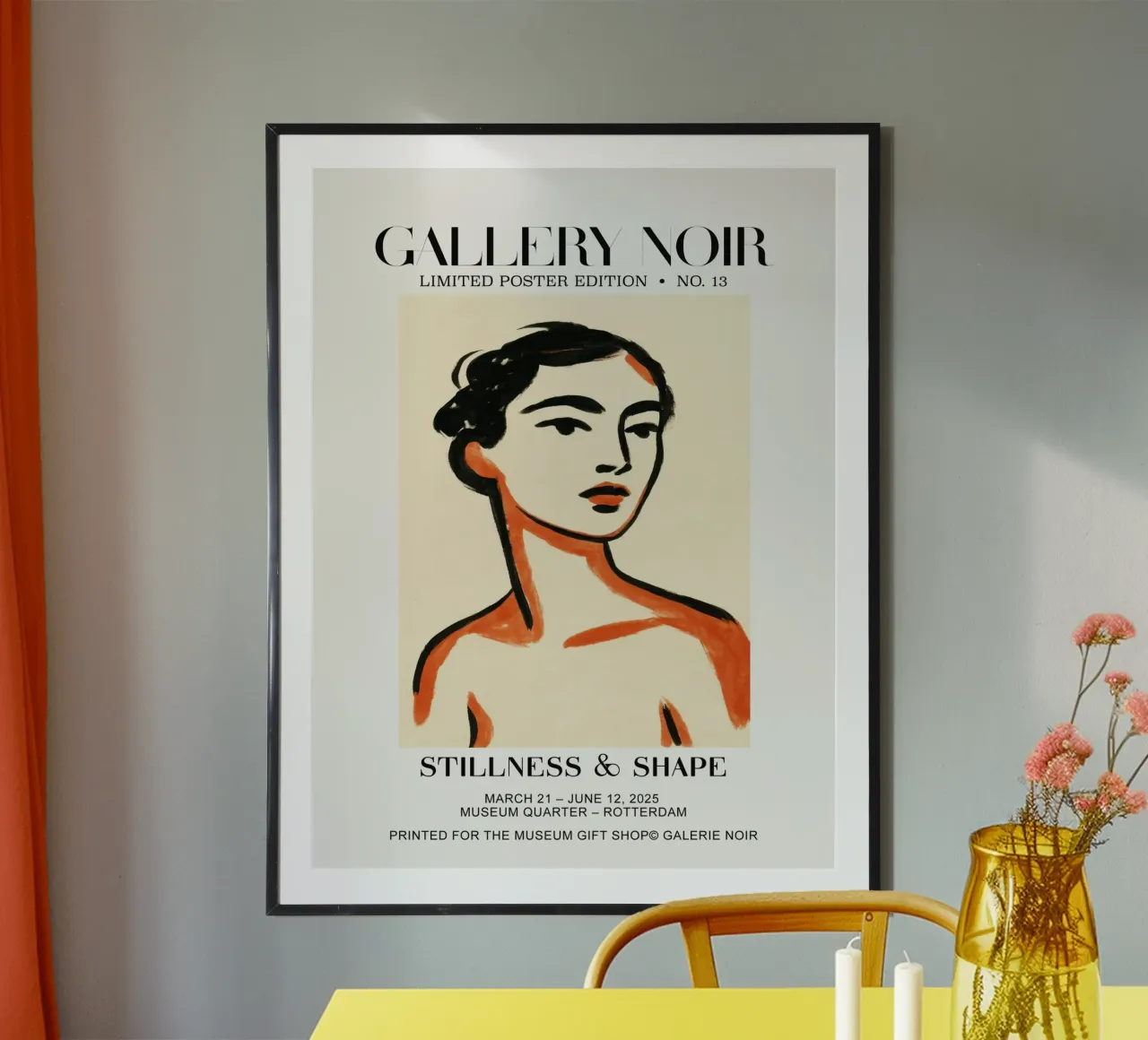 Gallery Noir No 13 poster con telaio in alluminio da treechild