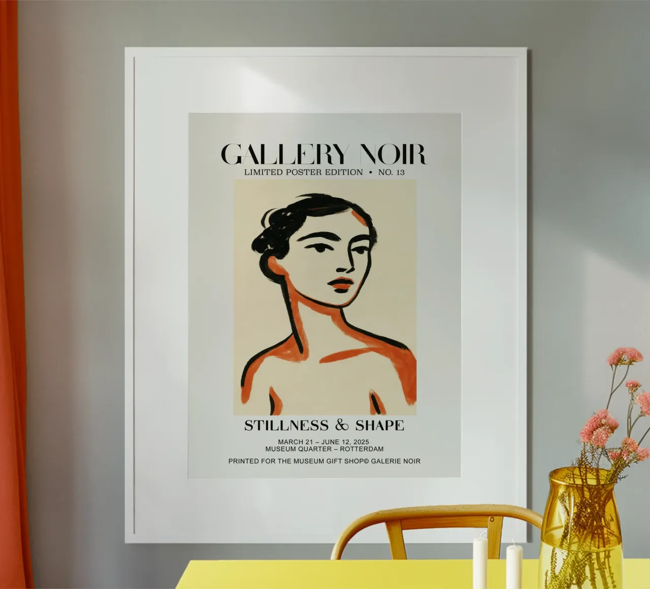 Gallery Noir No 13 poster con telaio in alluminio da treechild