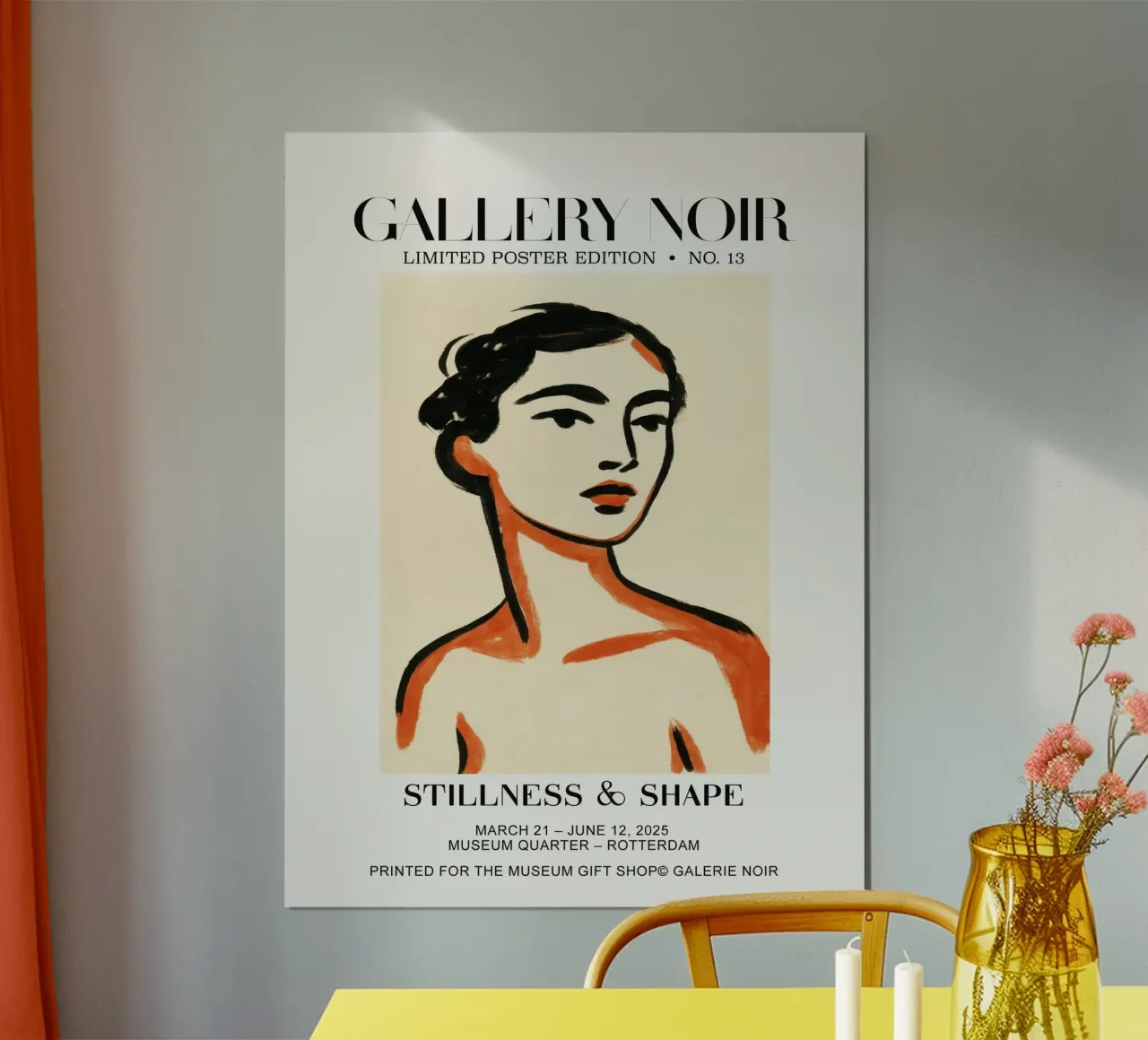 Gallery Noir No 13 poster con telaio in alluminio da treechild
