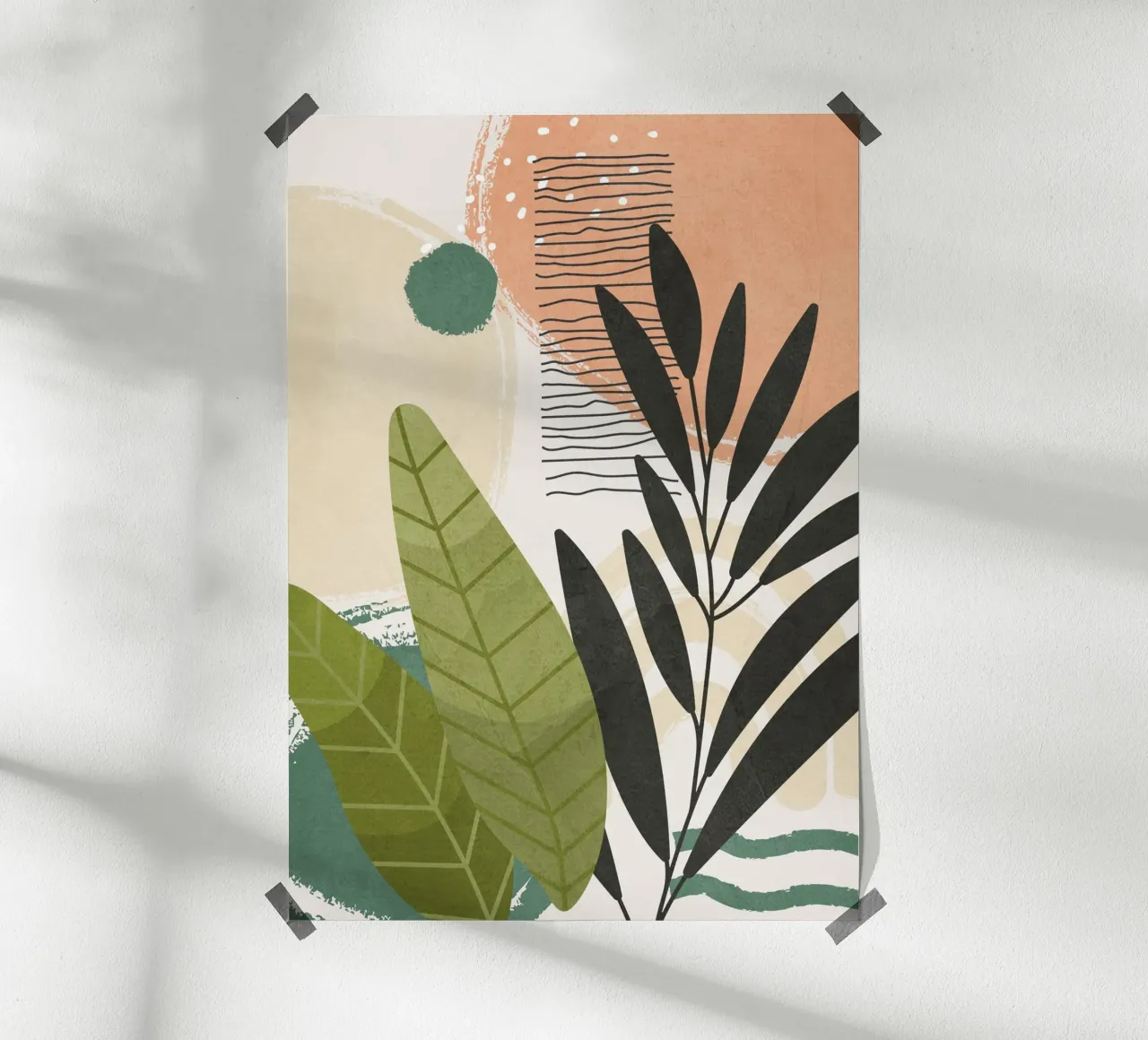 Elegant Shapes 3 poster con telaio in plastica da cityart