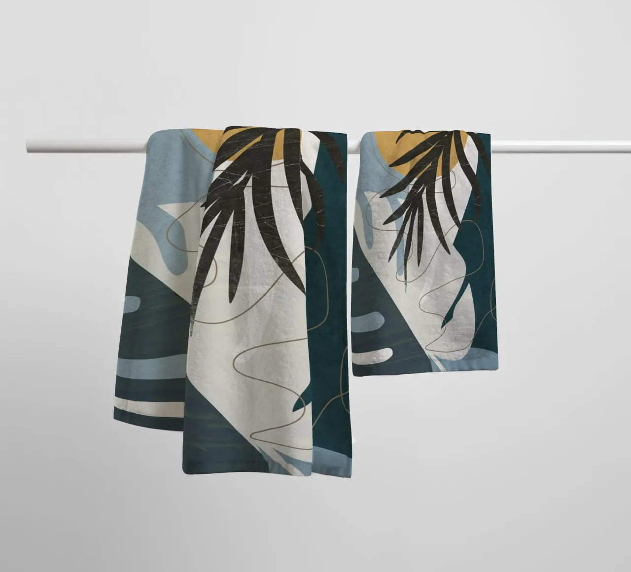 Abstract Tropical Art II badhanddoek van cityart