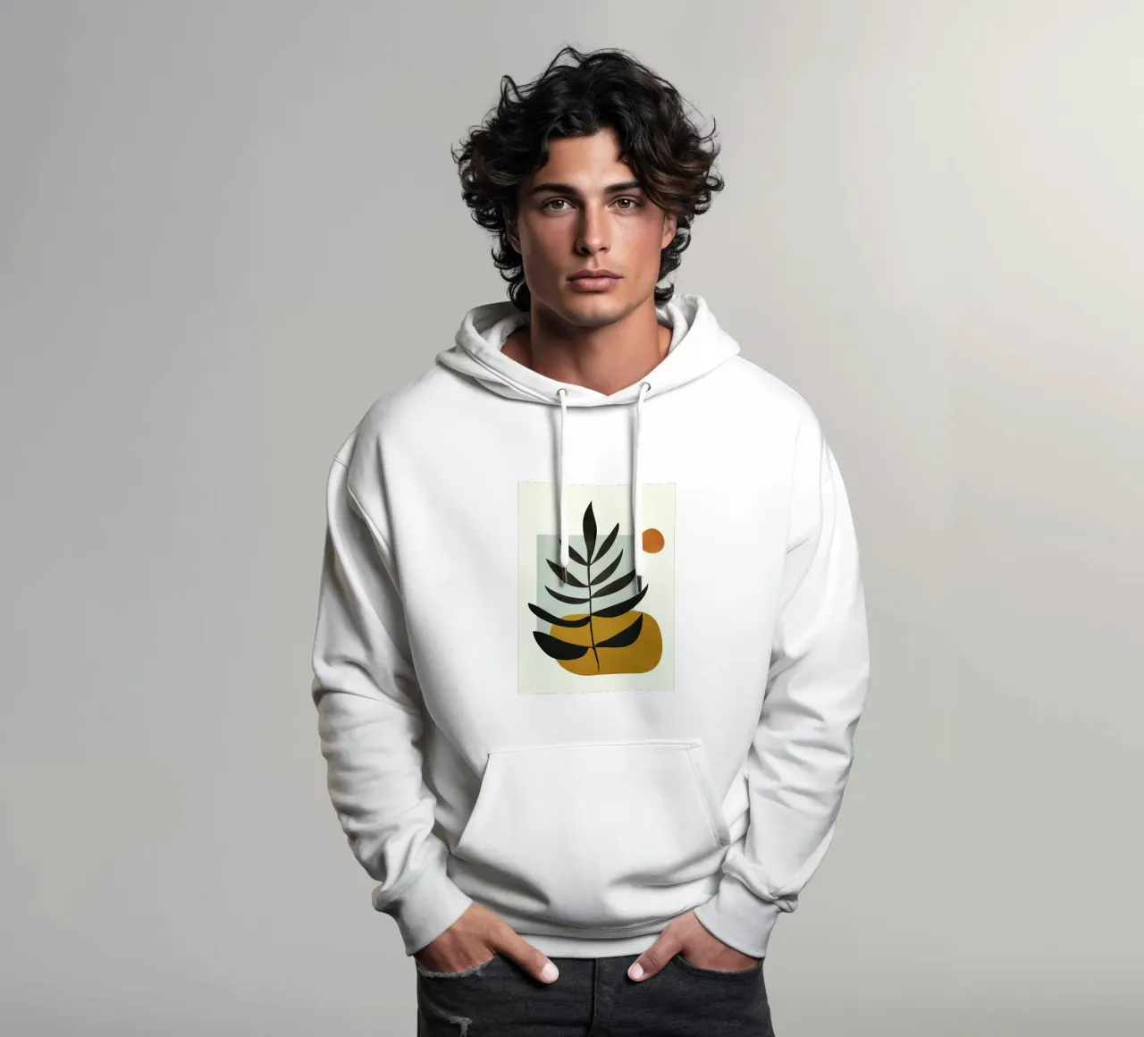 Soft Abstract Large Leaf Hoodie von cityart