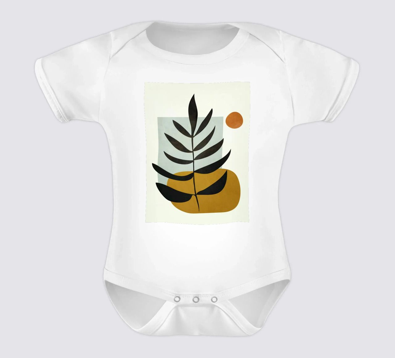 Soft Abstract Large Leaf body neonato maniche corte da cityart