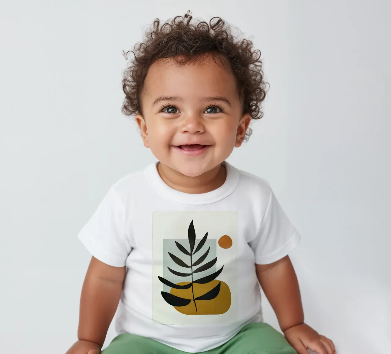 Soft Abstract Large Leaf camiseta de bebé de cityart