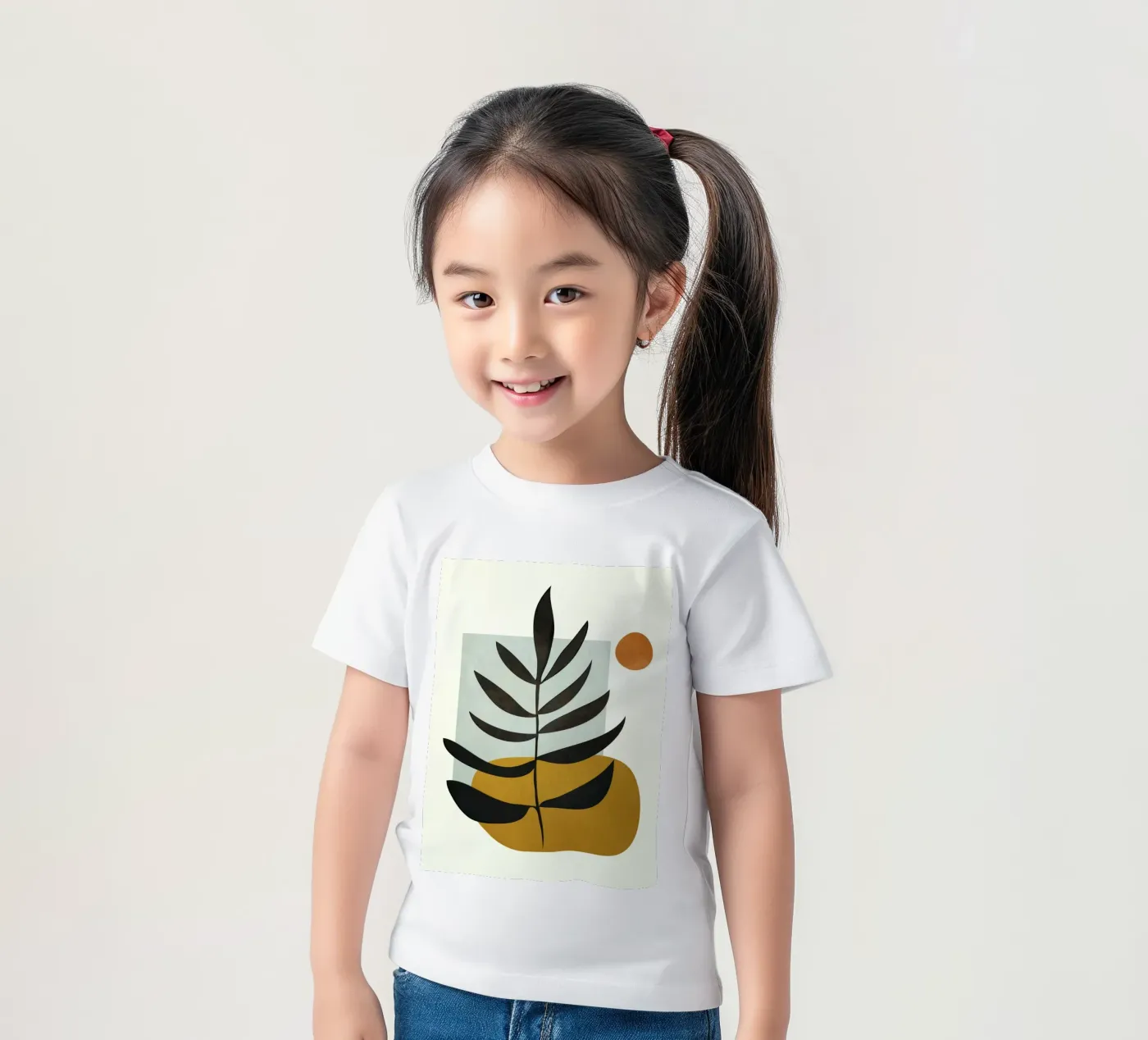 Soft Abstract Large Leaf t-shirt bambini da cityart