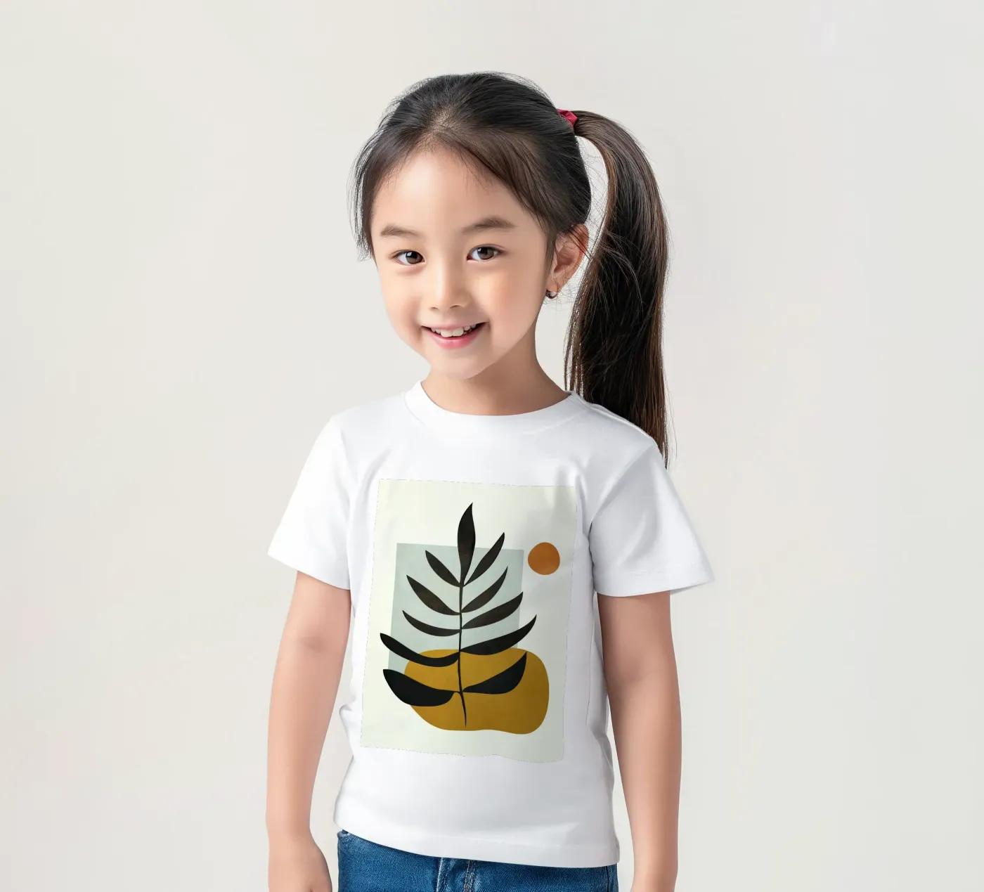 Soft Abstract Large Leaf kinder t-shirt van cityart