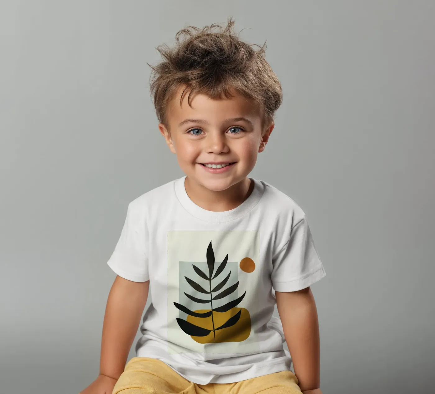 Soft Abstract Large Leaf t-shirt bambini da cityart