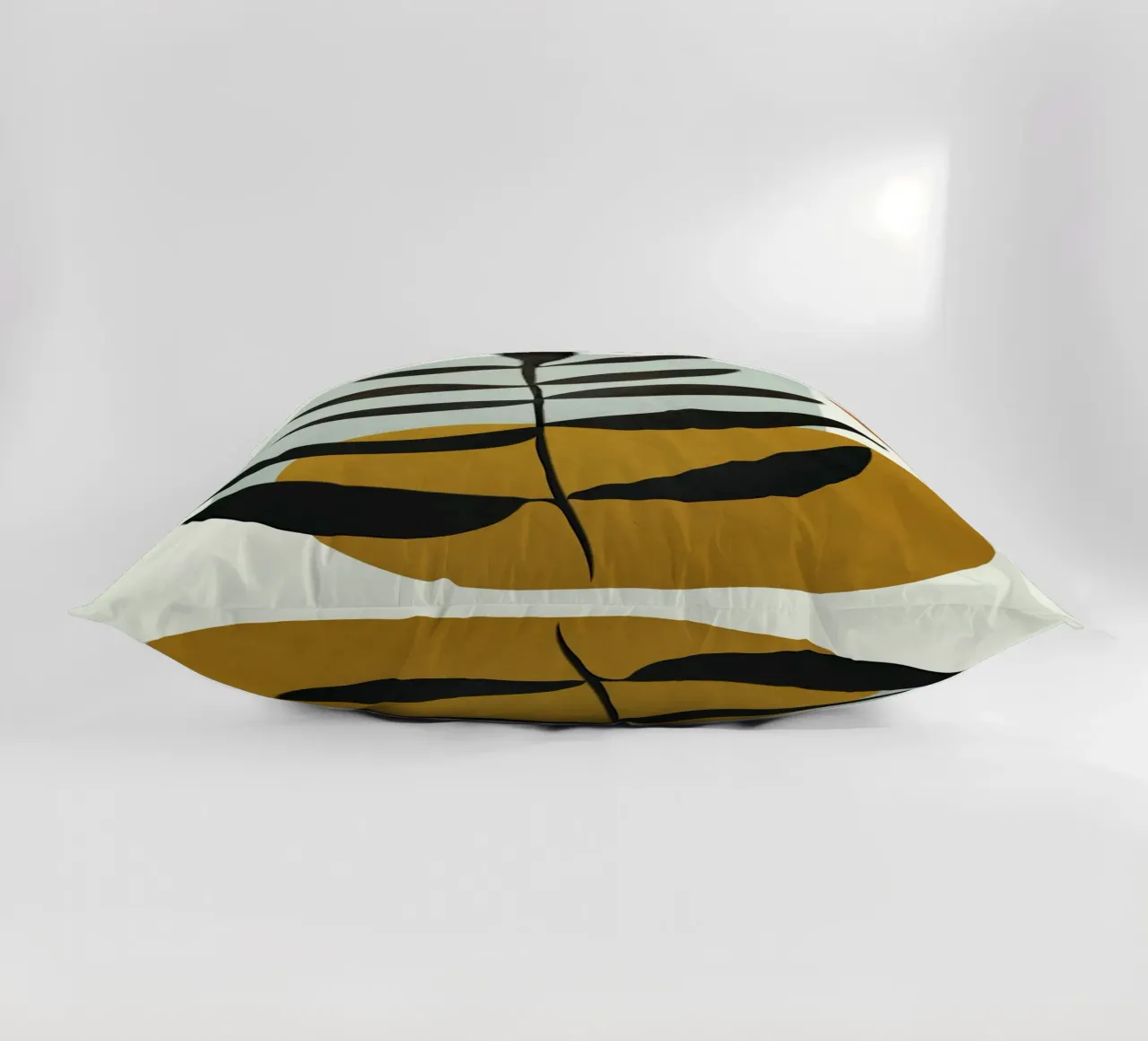 Soft Abstract Large Leaf decorative cushion by cityart