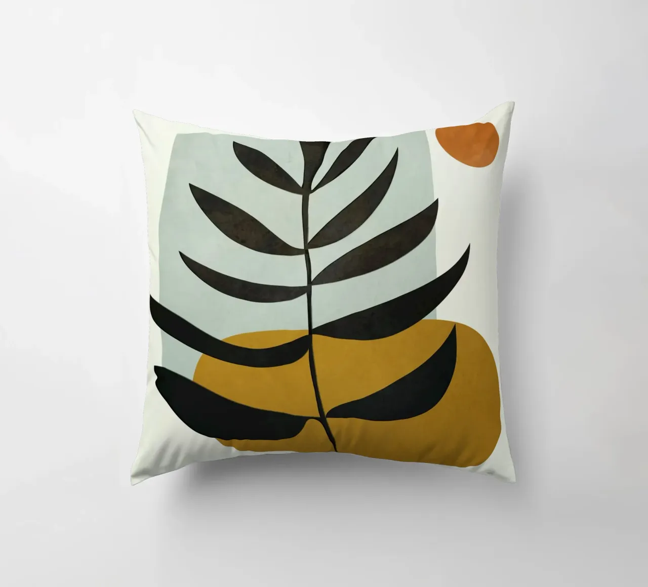 Soft Abstract Large Leaf decorative cushion by cityart