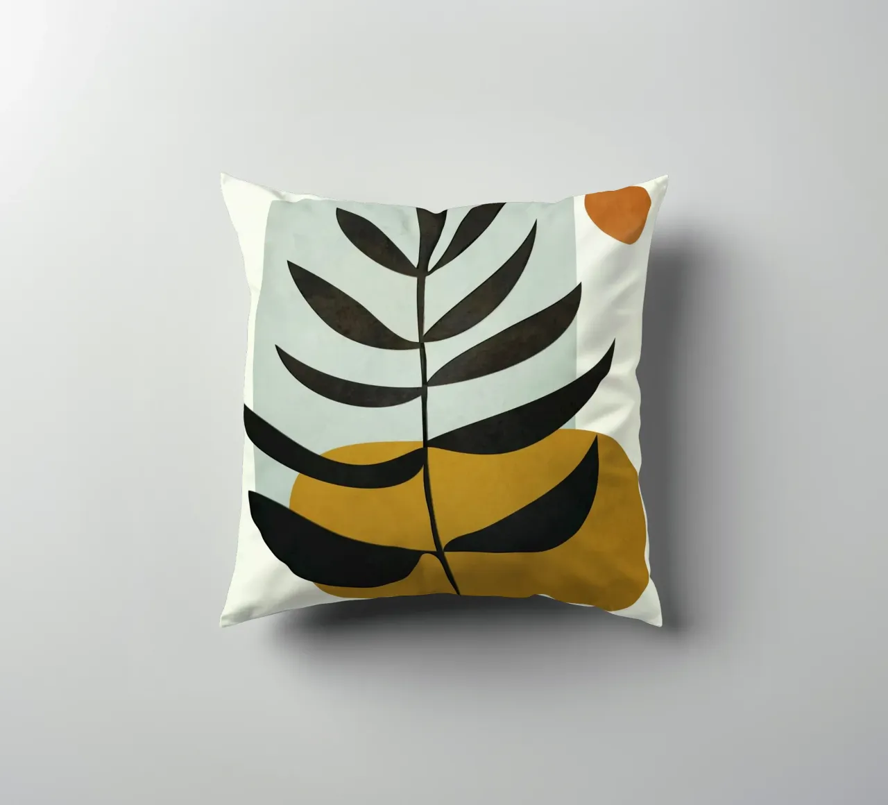 Soft Abstract Large Leaf decorative cushion by cityart