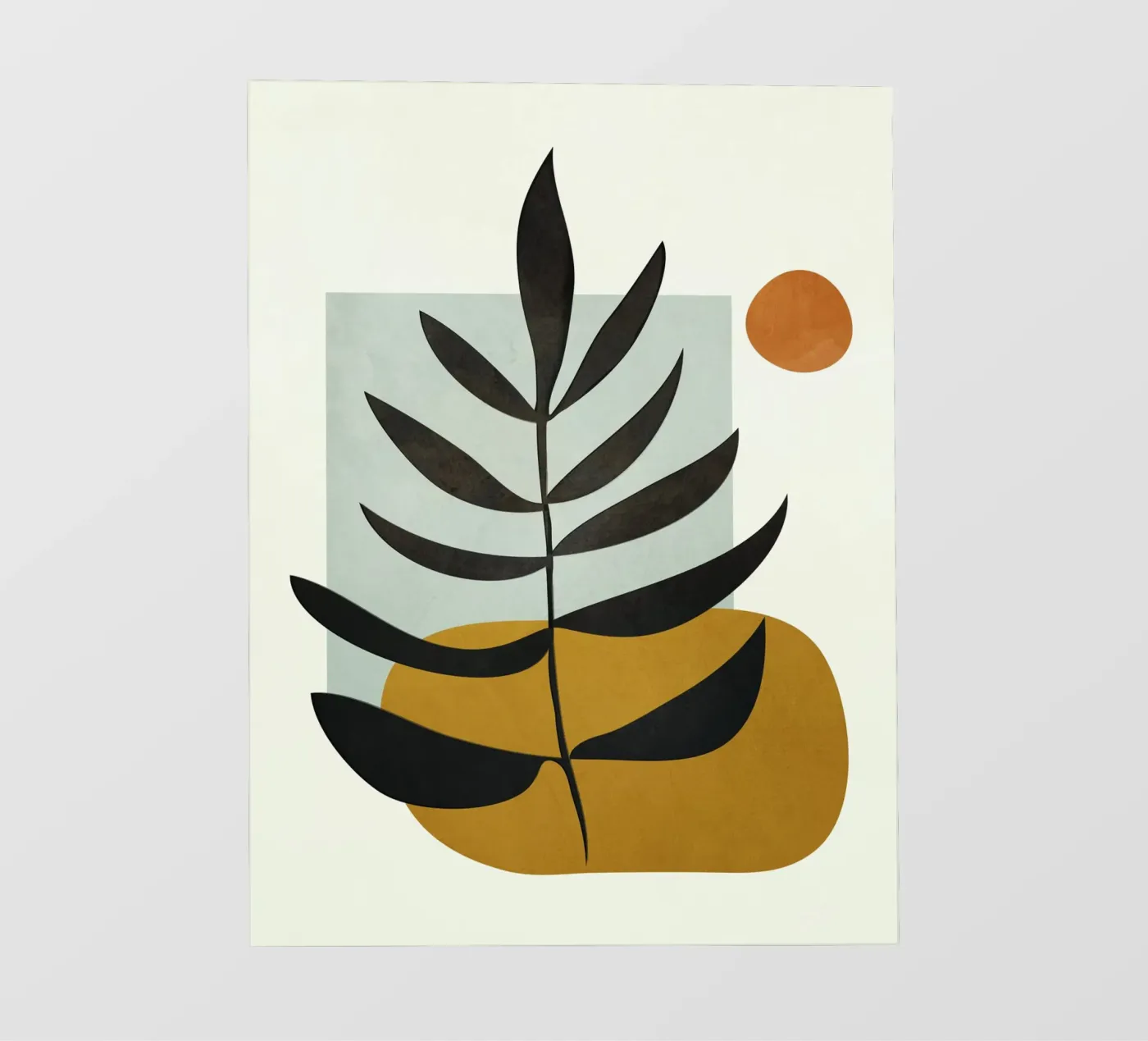 Soft Abstract Large Leaf fotobehang van cityart