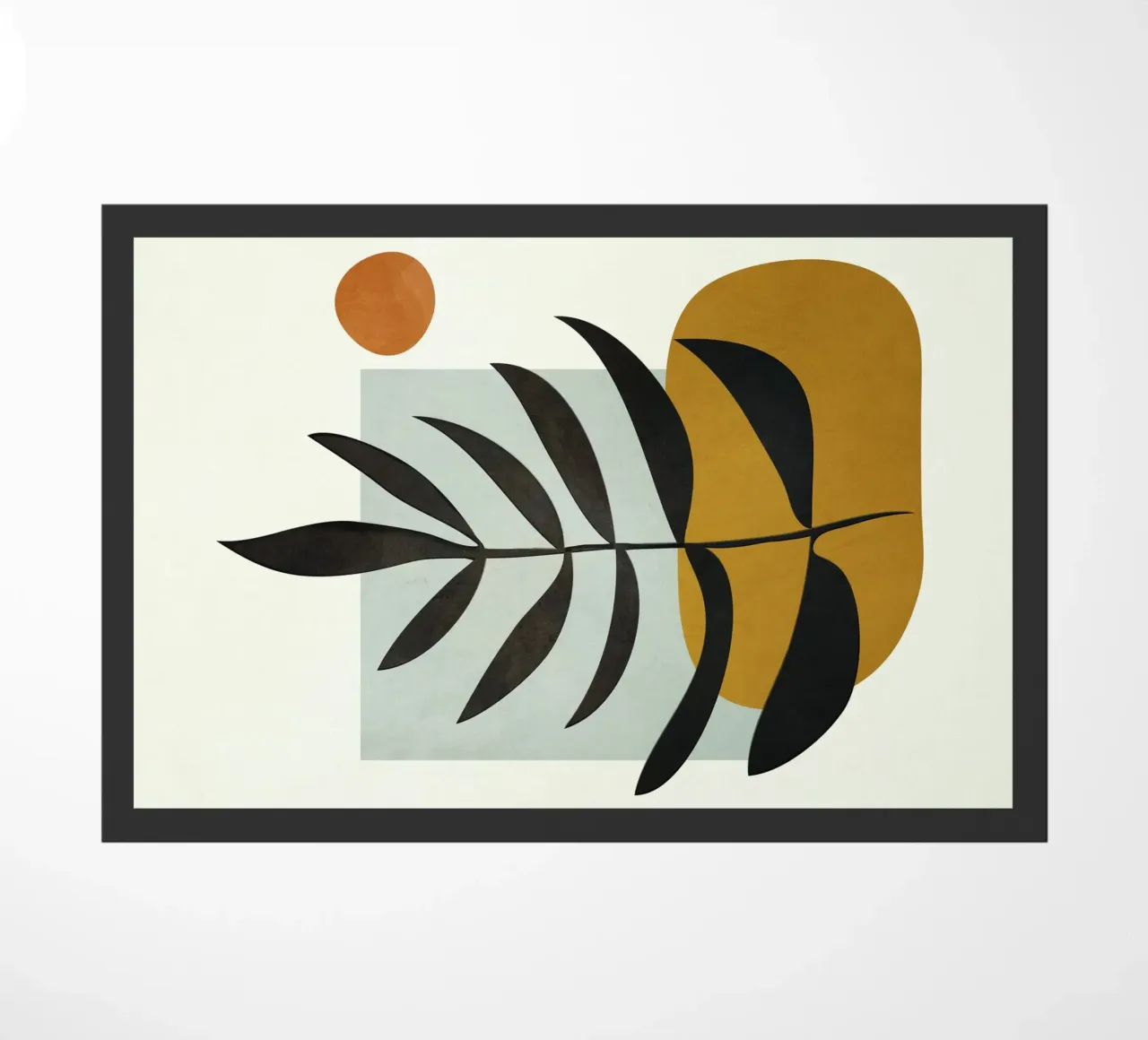 Soft Abstract Large Leaf deurmat van cityart