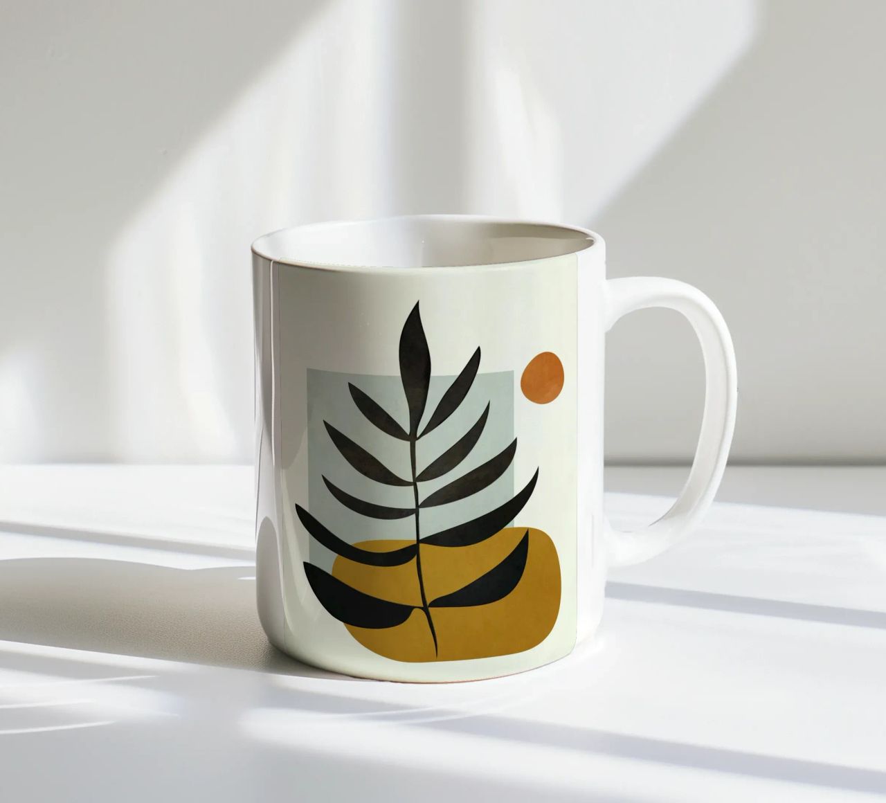 Soft Abstract Large Leaf tazza in ceramica da cityart