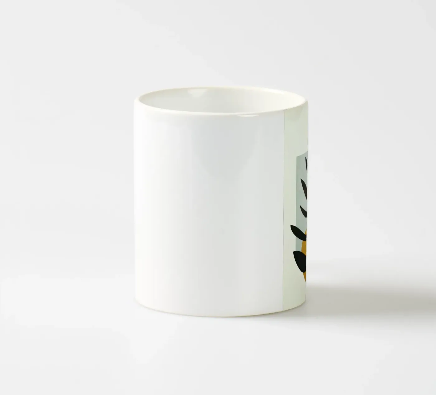 Soft Abstract Large Leaf ceramic mug by cityart