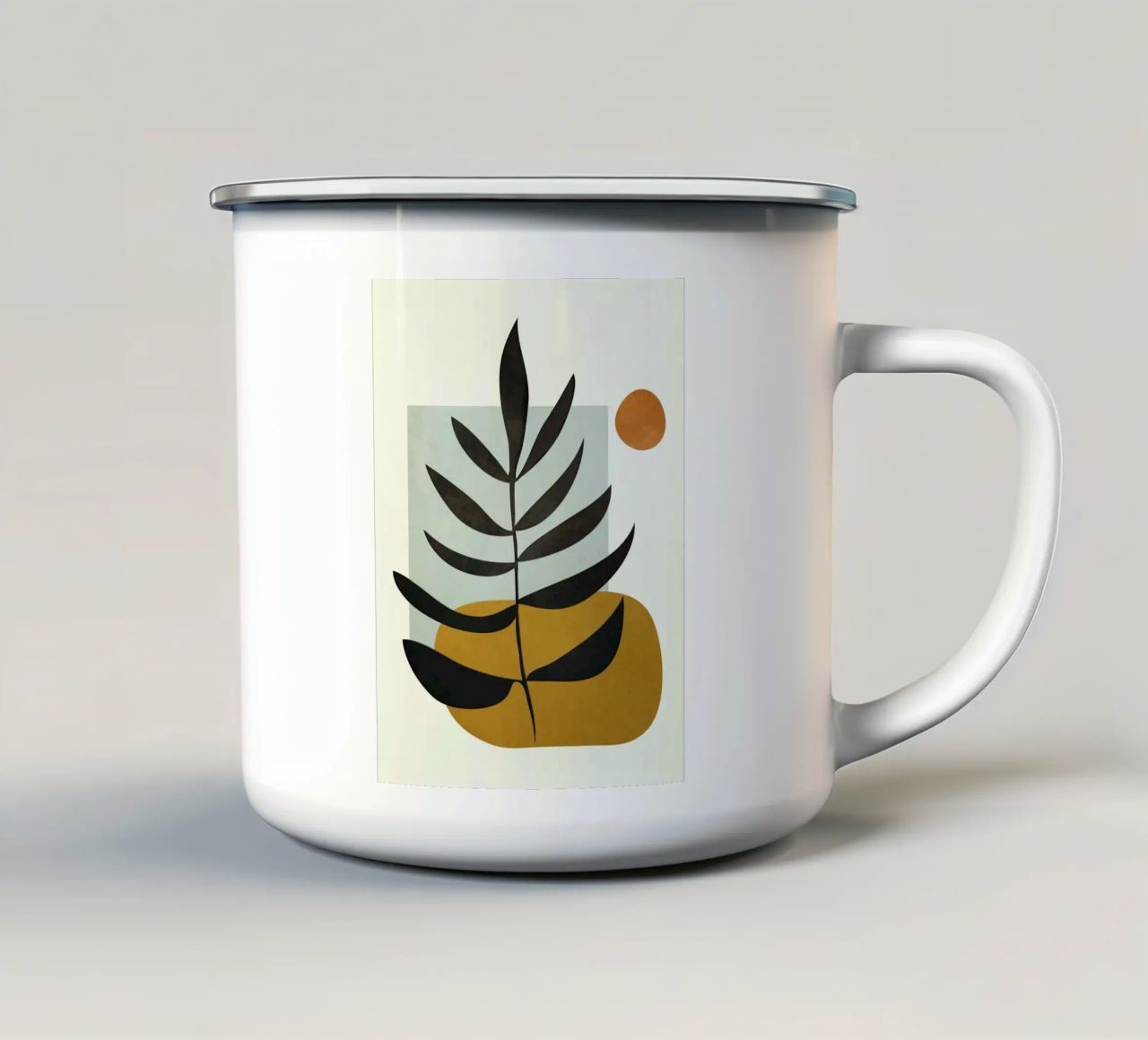Soft Abstract Large Leaf tazza in smalto da cityart
