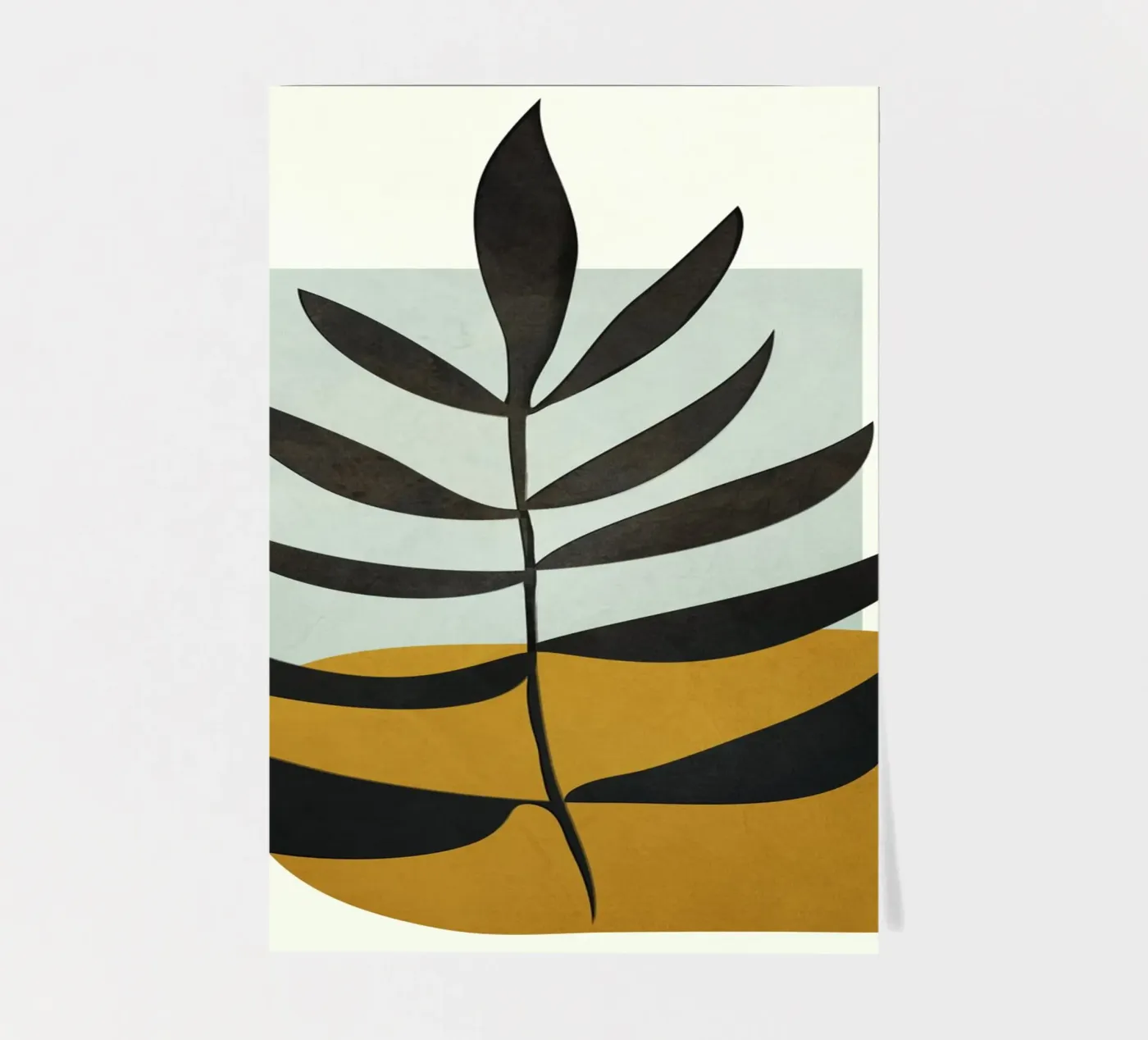 Soft Abstract Large Leaf sticker sheet by cityart