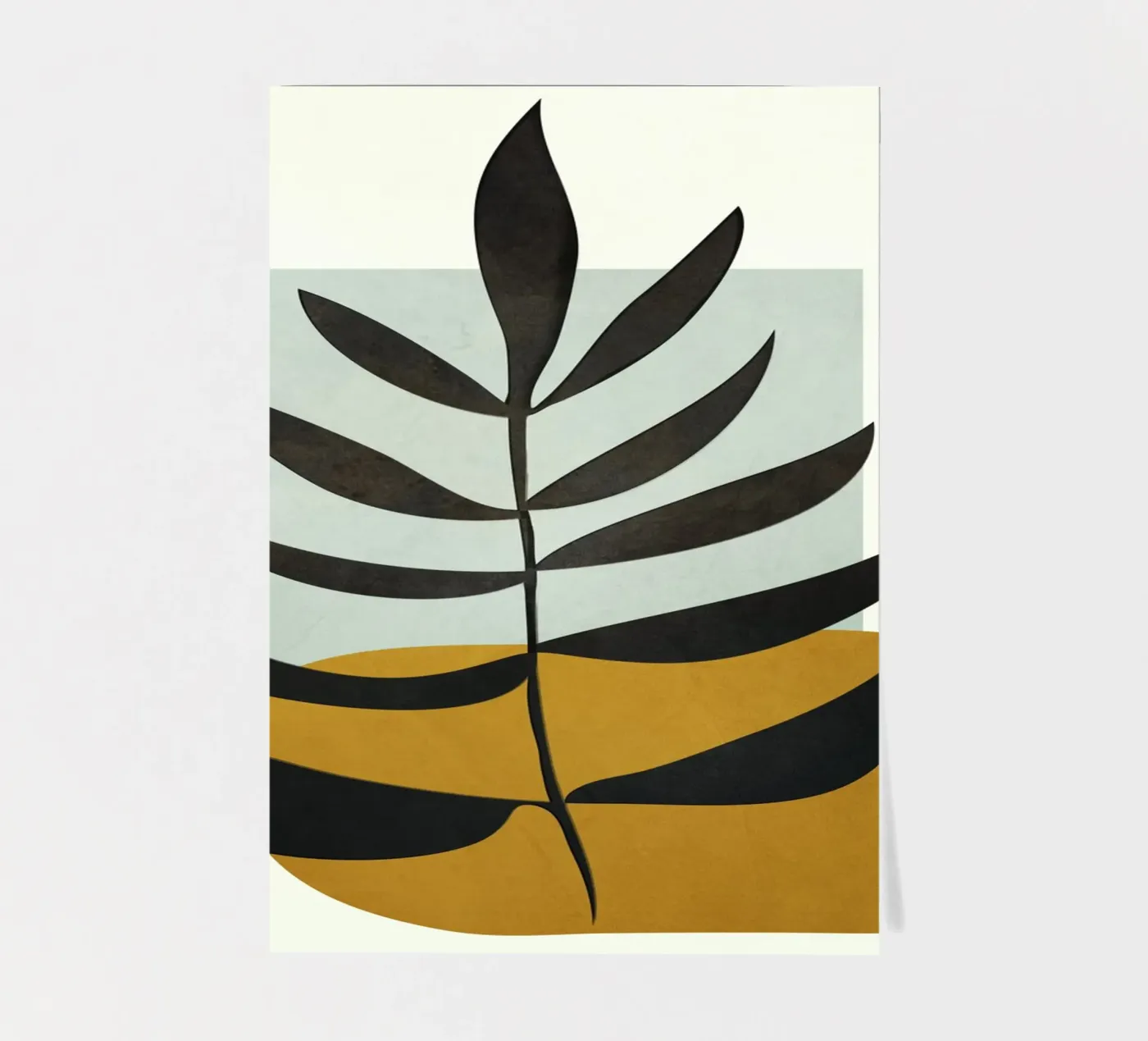 Soft Abstract Large Leaf sticker sheet by cityart