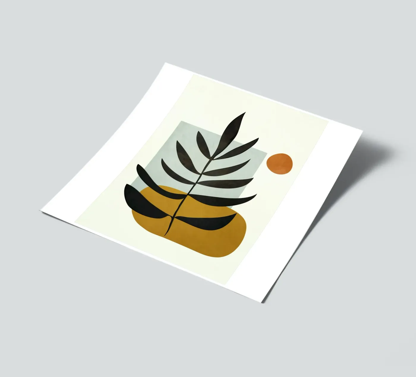 Soft Abstract Large Leaf sticker sheet by cityart
