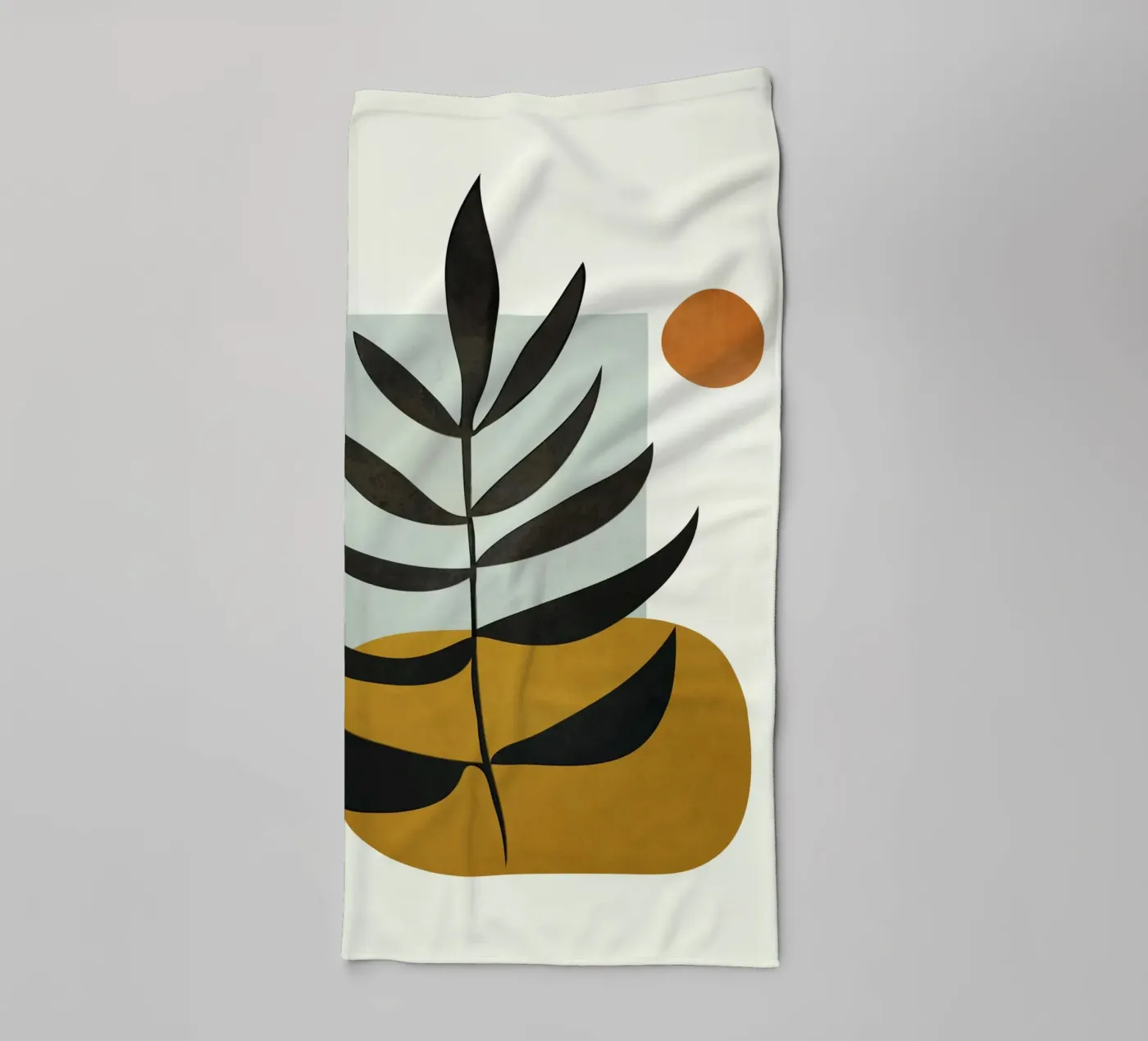 Soft Abstract Large Leaf badhanddoek van cityart