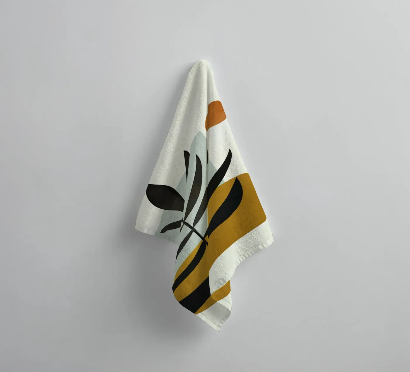 Soft Abstract Large Leaf badhanddoek van cityart