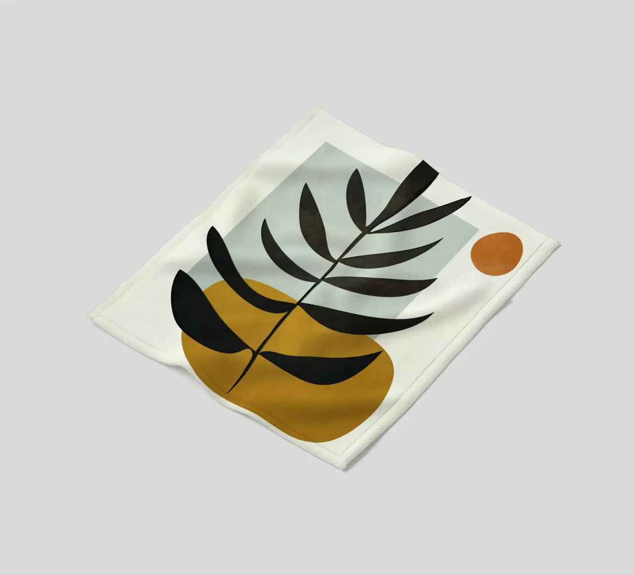 Soft Abstract Large Leaf coperta in pile da cityart