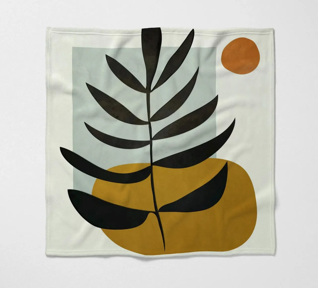 Soft Abstract Large Leaf coperta in pile da cityart