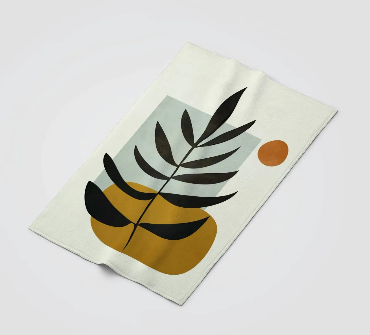 Soft Abstract Large Leaf coperta in pile da cityart