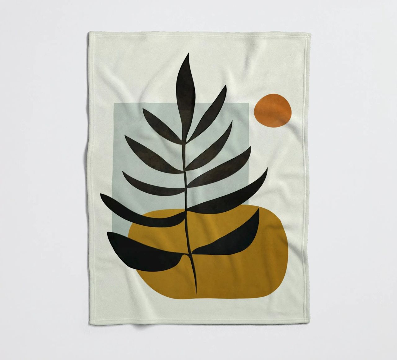 Soft Abstract Large Leaf coperta in pile da cityart