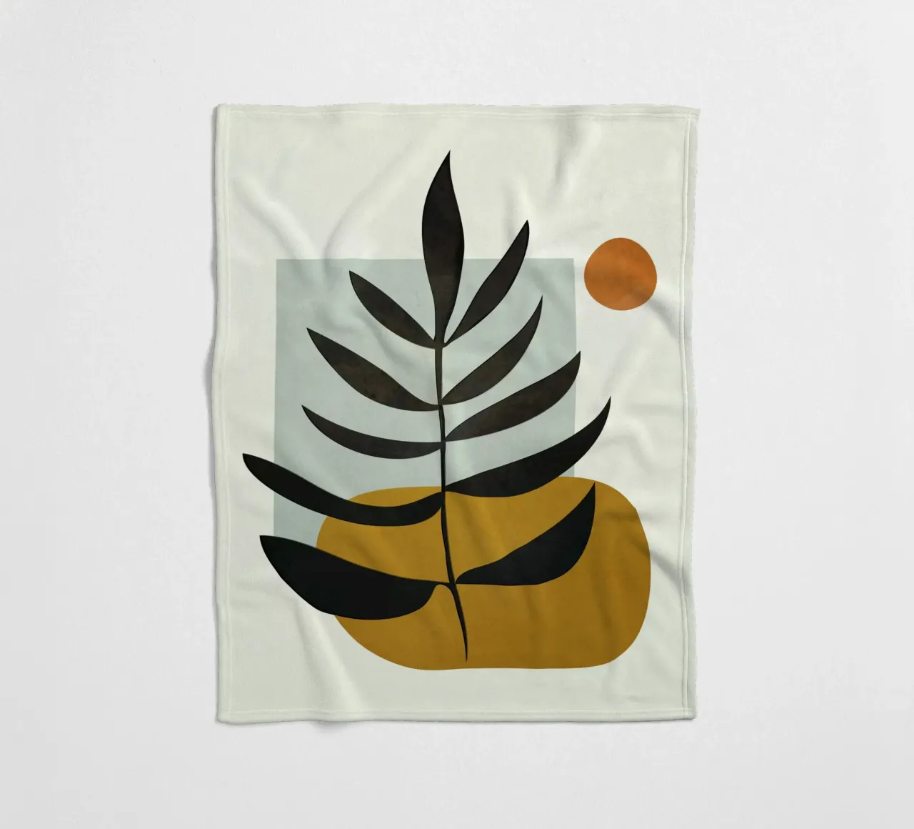 Soft Abstract Large Leaf manta de franela de cityart