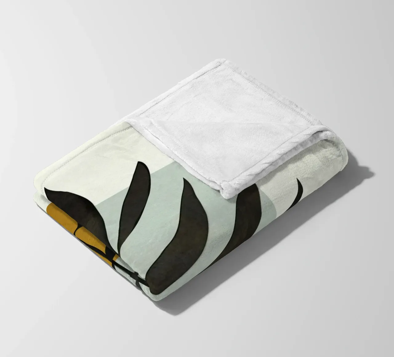 Soft Abstract Large Leaf coperta in pile da cityart