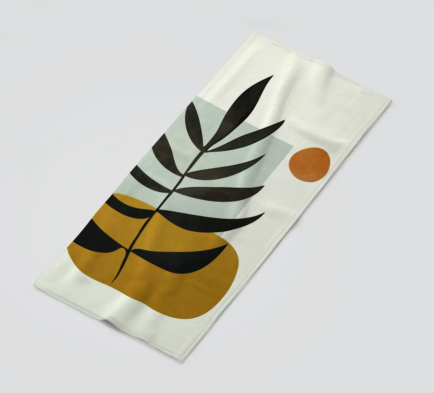 Soft Abstract Large Leaf telo mare da cityart