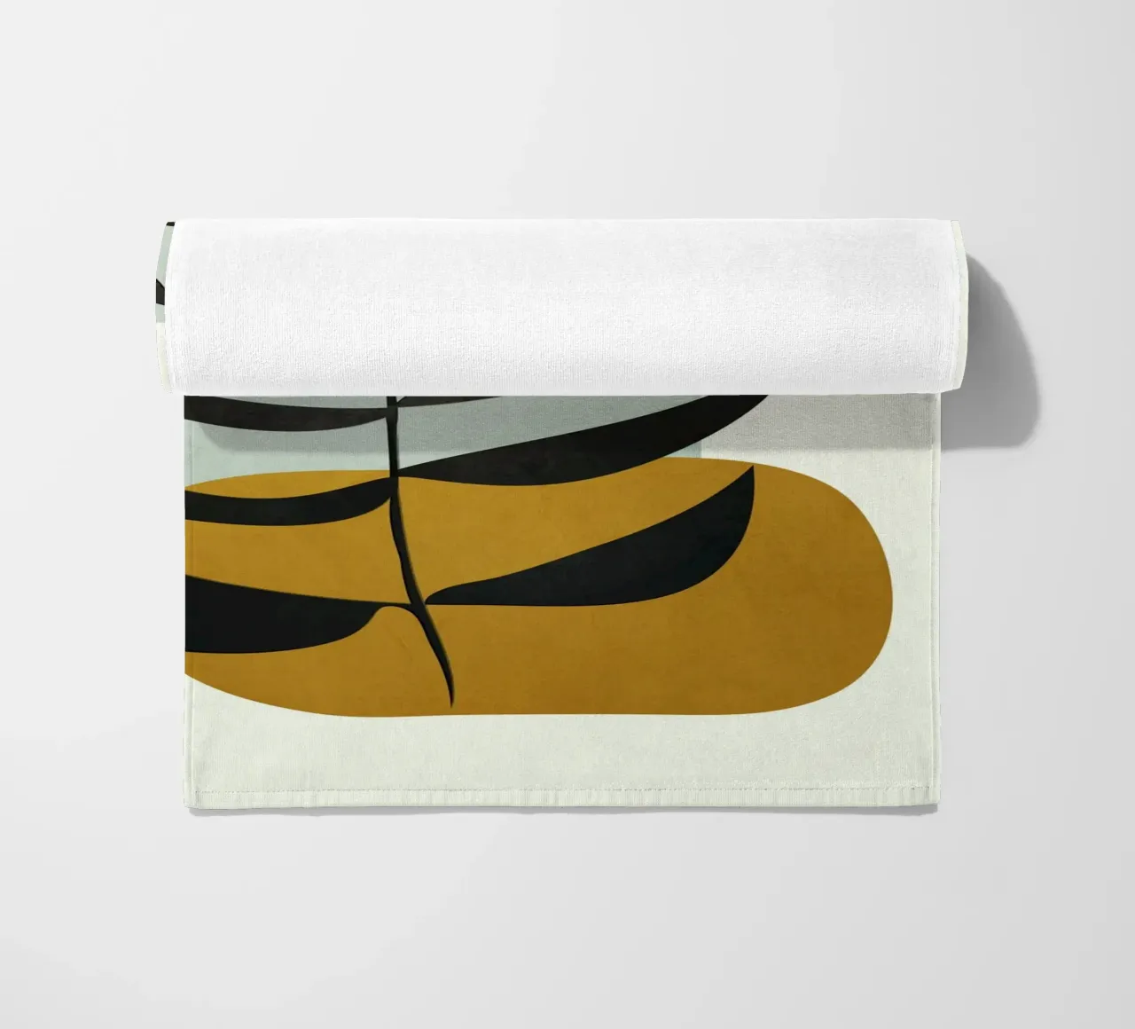 Soft Abstract Large Leaf beach towel by cityart