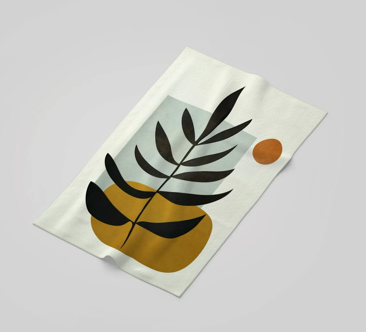 Soft Abstract Large Leaf telo mare da cityart