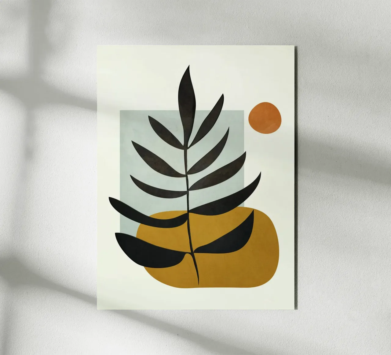Soft Abstract Large Leaf pannello forex da cityart