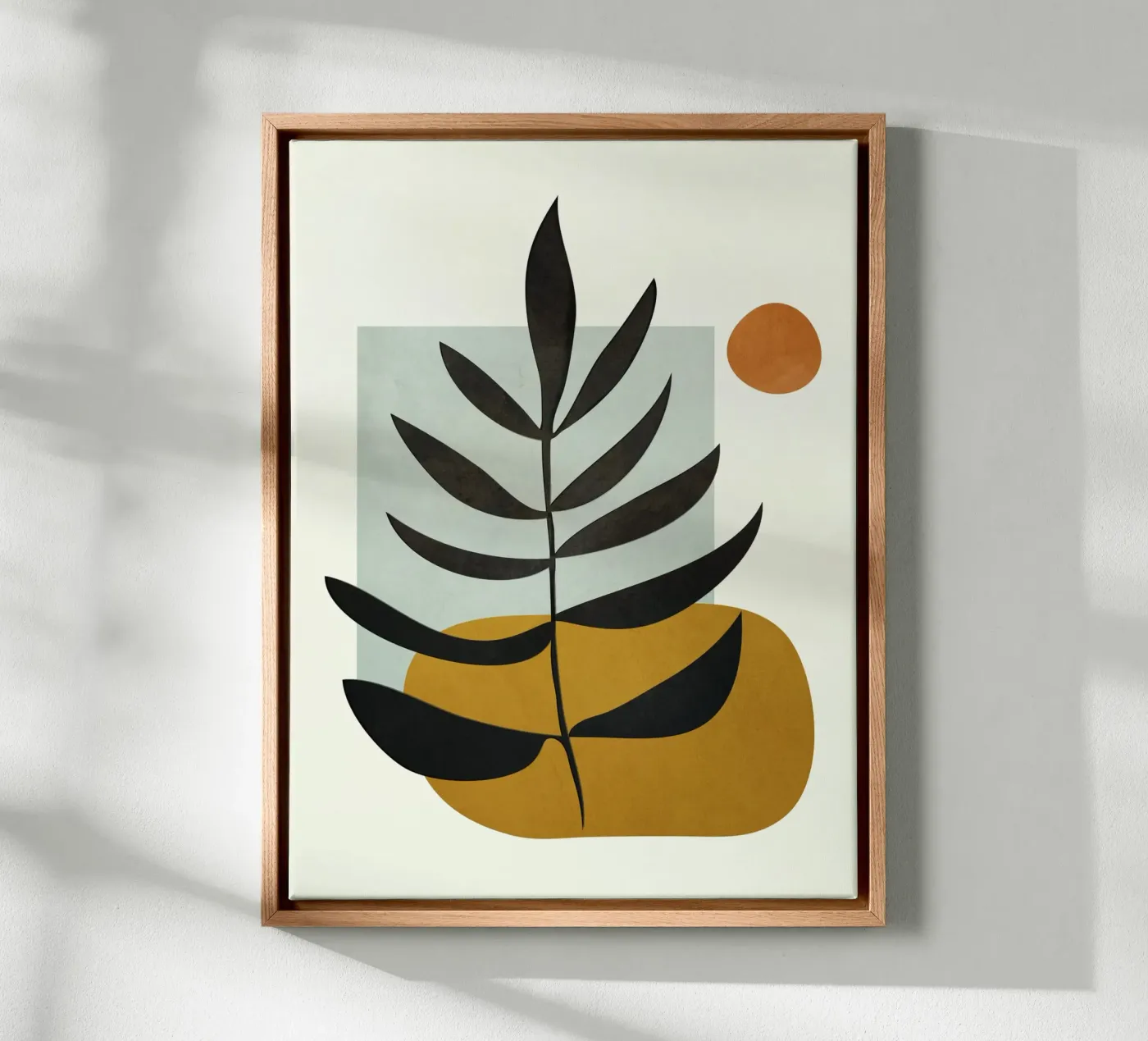 Soft Abstract Large Leaf canvas by cityart