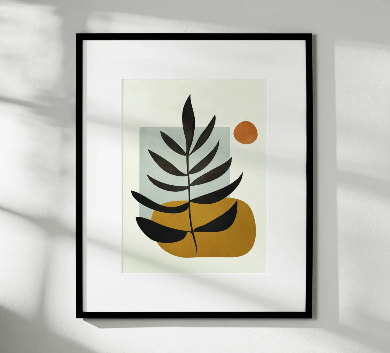 Soft Abstract Large Leaf carta hahnemühle da cityart