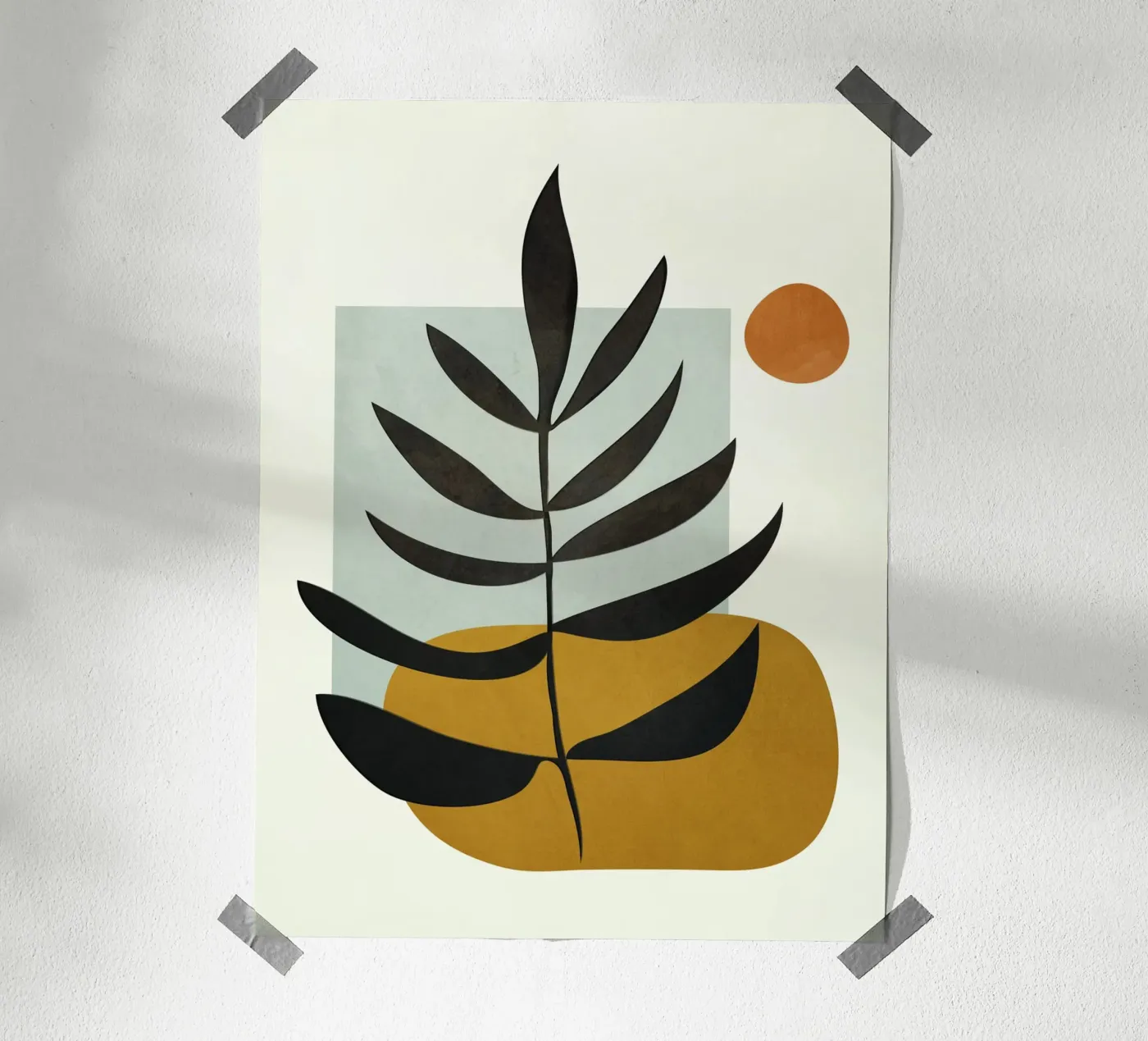 Soft Abstract Large Leaf poster da cityart