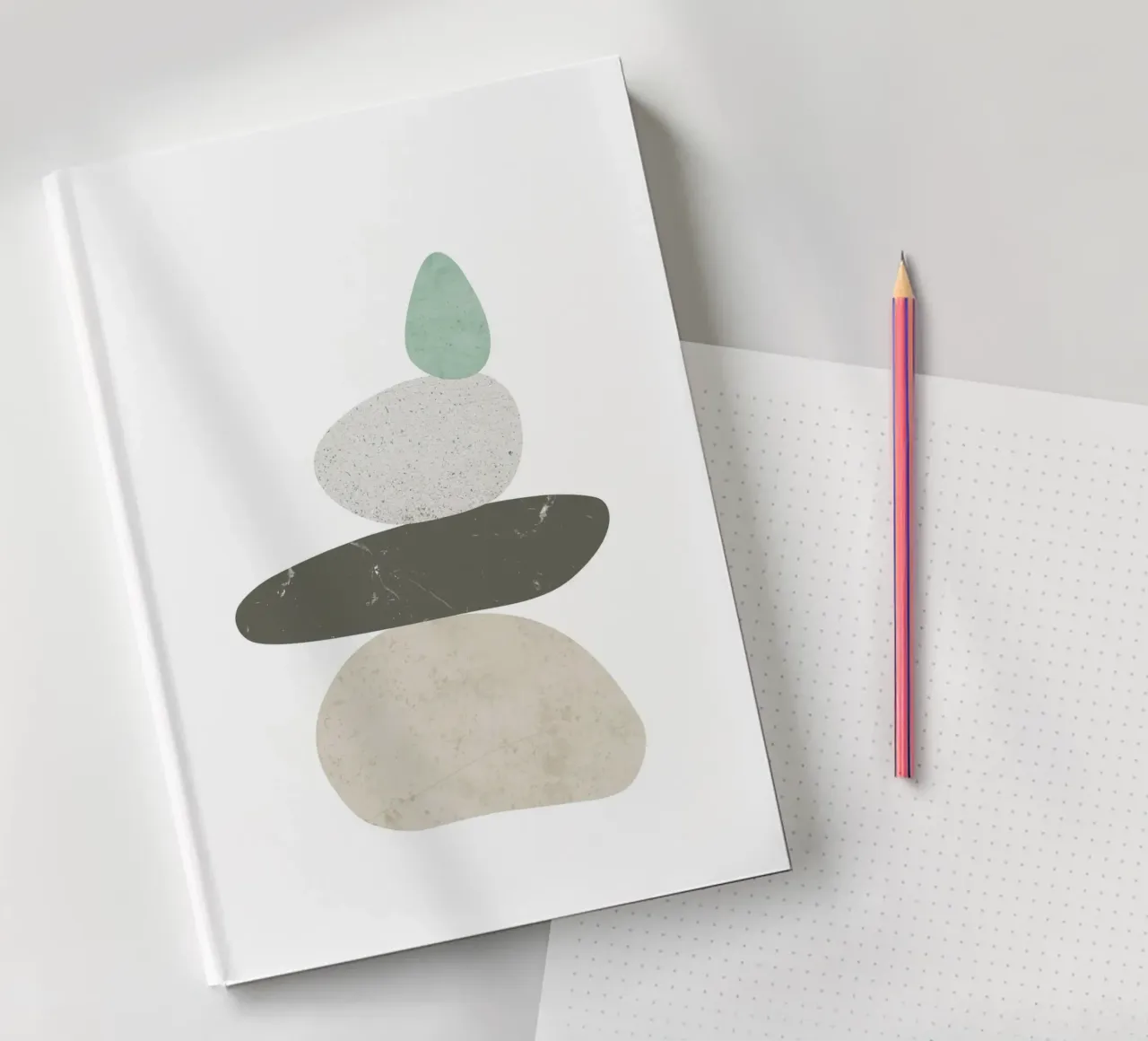 Stones in balance 3 notebook by NouveauPrints