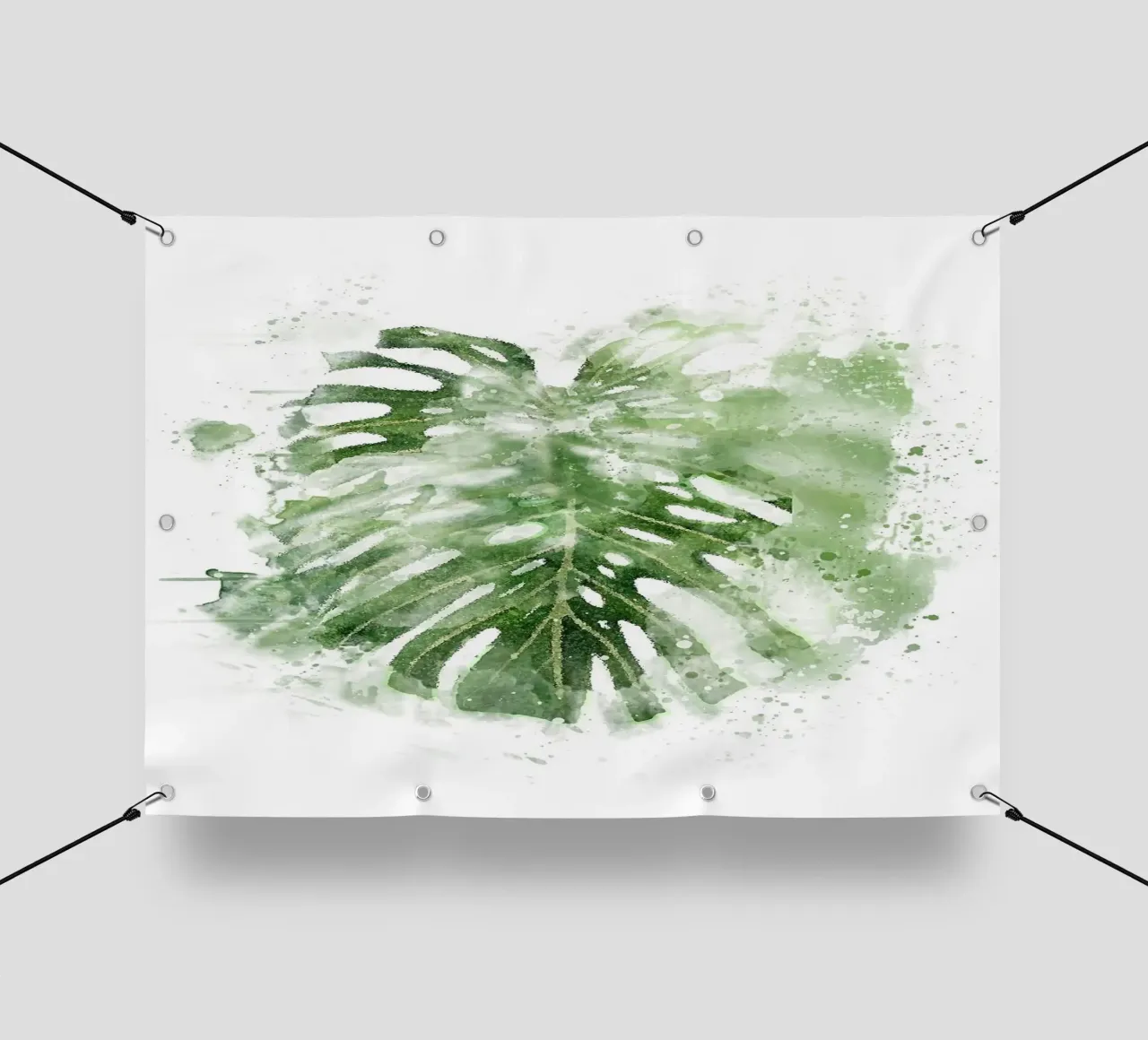 Foglie astratte di Monstera telo in pvc da Abstract Botanical Art