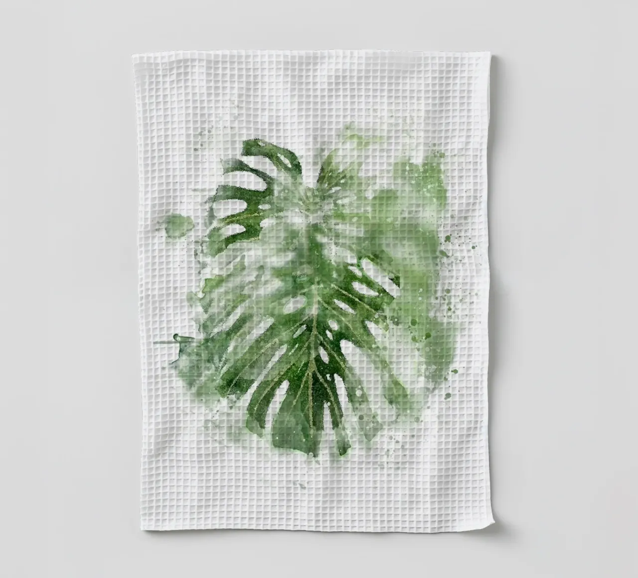 Foglie astratte di Monstera canovaccio da cucina da Abstract Botanical Art