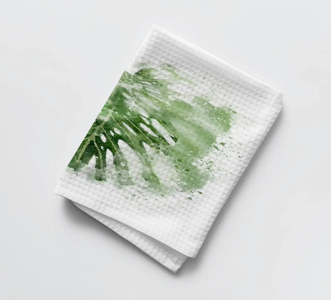 Foglie astratte di Monstera canovaccio da cucina da Abstract Botanical Art